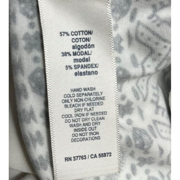 Rafaella Weekend Top Womens Size XL Color White Short Sleeve Rhinstone Boho - Picture 11 of 12